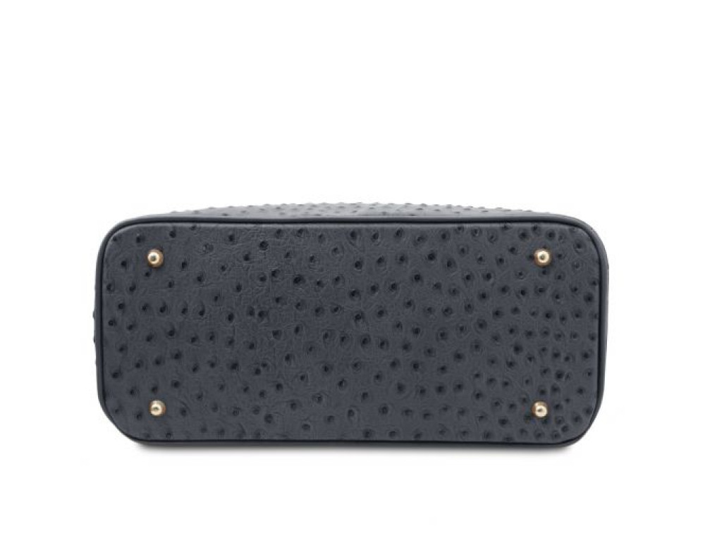 Сіра жіноча сумка зі страусиної шкіри Tuscany Leather TL142120 Gray - Фотографія № 5