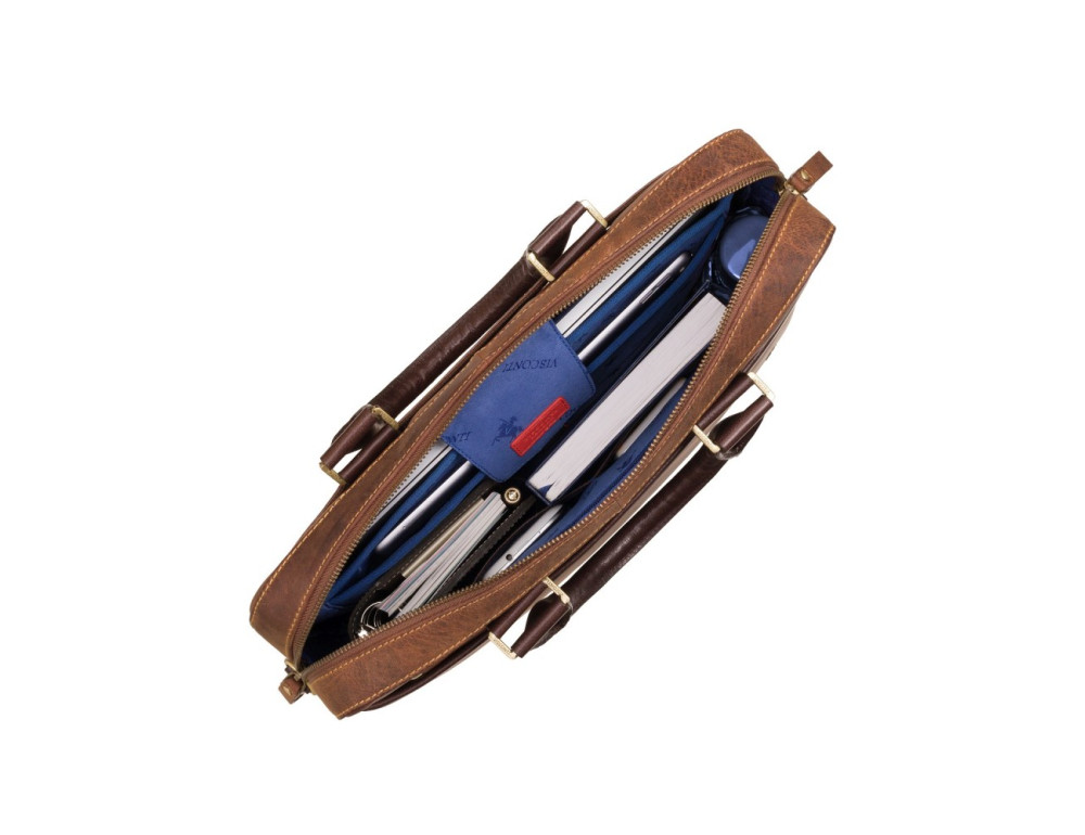 Коричнева шкіряна сумка Visconti TC88 TAN/MLN Victor 13 - Фотографія № 6