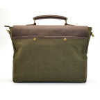 Сумка-портфель з тканини та шкіри кольору хакі TARWA RCH-3960-4lx - Фотографія № 103