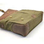 Сумка-портфель з тканини та шкіри кольору хакі TARWA RCH-3960-4lx - Фотографія № 106