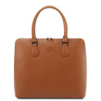 Жіноча шкіряна сумочка коньячного кольору Magnolia Tuscany Leather TL141809 COGNAC - Фотографія № 100