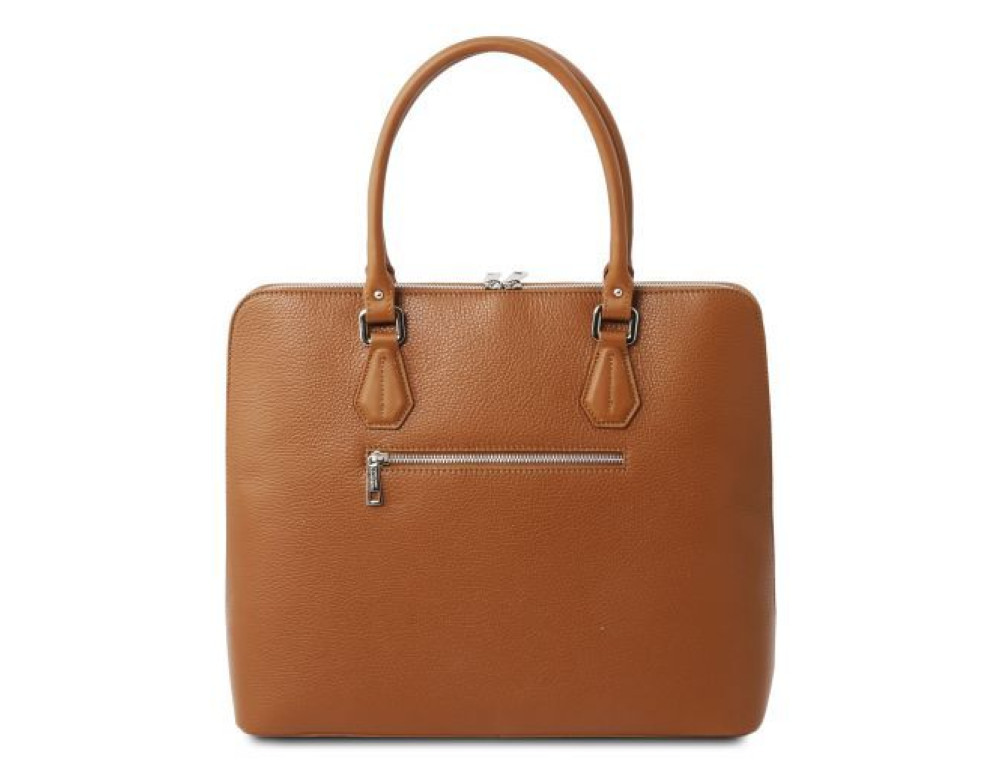Жіноча шкіряна сумочка коньячного кольору Magnolia Tuscany Leather TL141809 COGNAC - Фотографія № 3