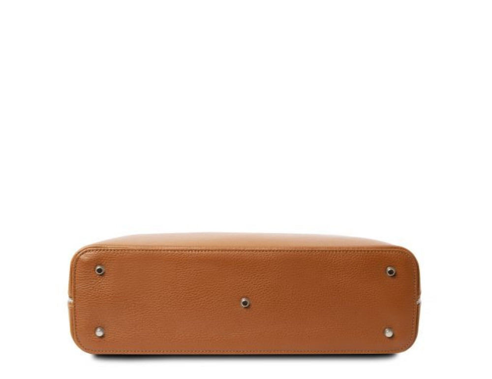 Жіноча шкіряна сумочка коньячного кольору Magnolia Tuscany Leather TL141809 COGNAC - Фотографія № 4