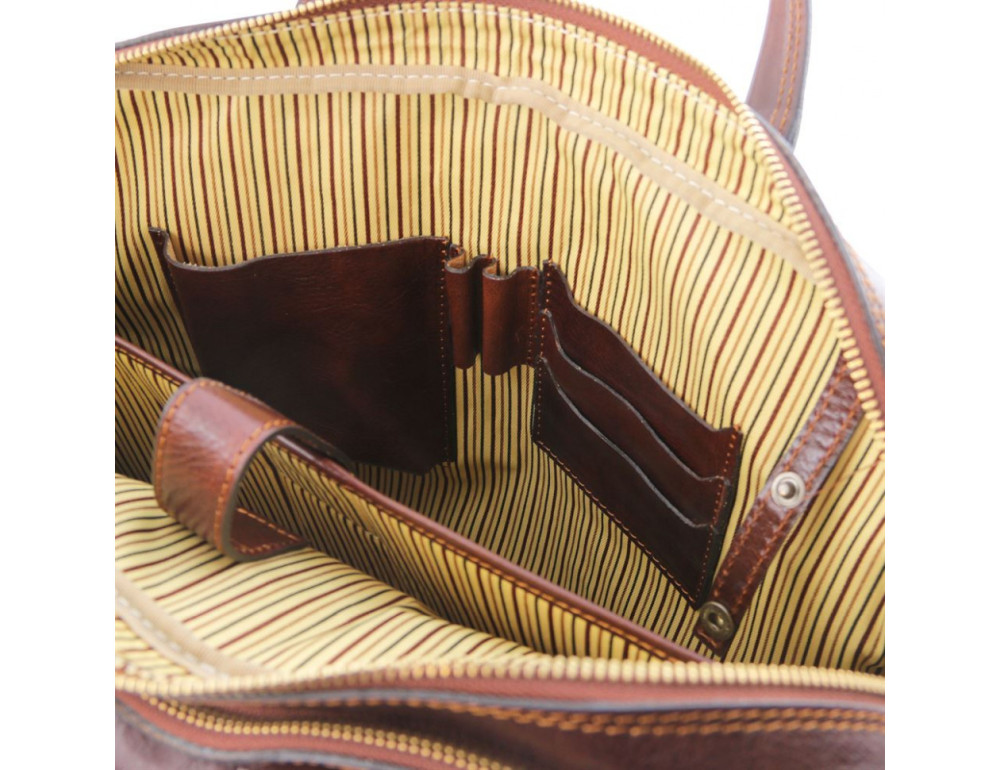 Світло-коричневий портфель для ноутбука Tuscany Leather TL141894 Med - Фотографія № 6