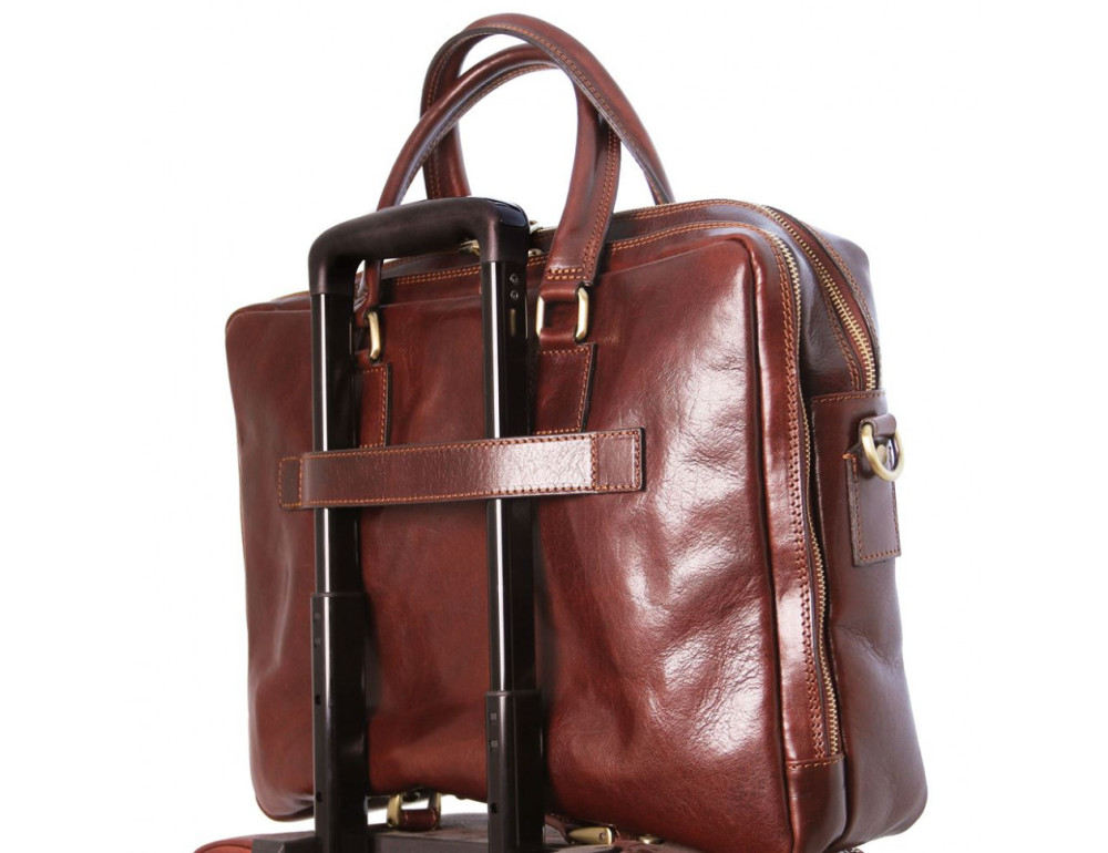 Світло-коричневий портфель для ноутбука Tuscany Leather TL141894 Med - Фотографія № 8