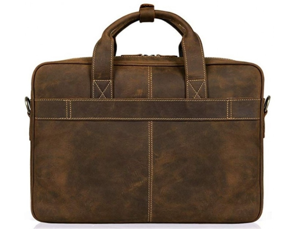 Коричнева вінтажна сумка з натуральної шкіри Tiding Bag t0033 - Фотографія № 2