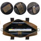 Коричнева вінтажна сумка з натуральної шкіри Tiding Bag t0033 - Фотографія № 104