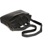 Чорна шкіряна сумка під ноутбук Tiding Bag t0033A - Фотографія № 105
