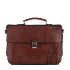 Коричневий шкіряний портфель Tiding Bag t0041 - Фотографія № 103