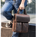 Коричневая мужская сумка-мессенджер Tiding Bag t1072 - Фото № 106