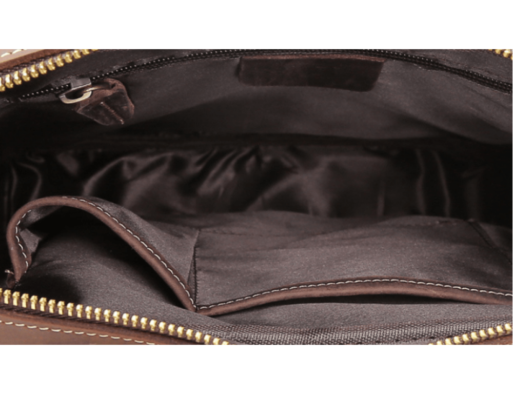 Коричневая мужская сумка-мессенджер Tiding Bag t1072 - Фото № 8