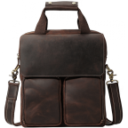 Коричневая мужская сумка-мессенджер Tiding Bag t1072 - Фото № 100
