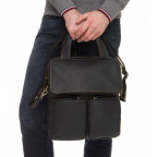 Чёрная мужская сумка-мессенджер Tiding Bag t1072A - Фото № 101