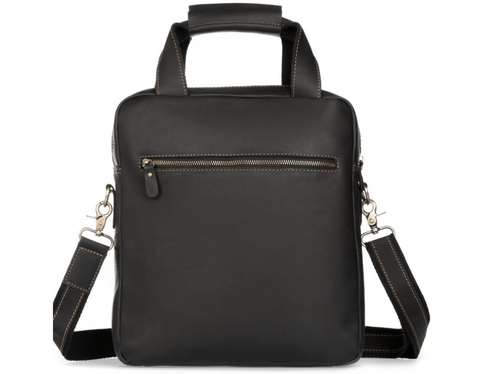 Чёрная мужская сумка-мессенджер Tiding Bag t1072A - Фото № 3