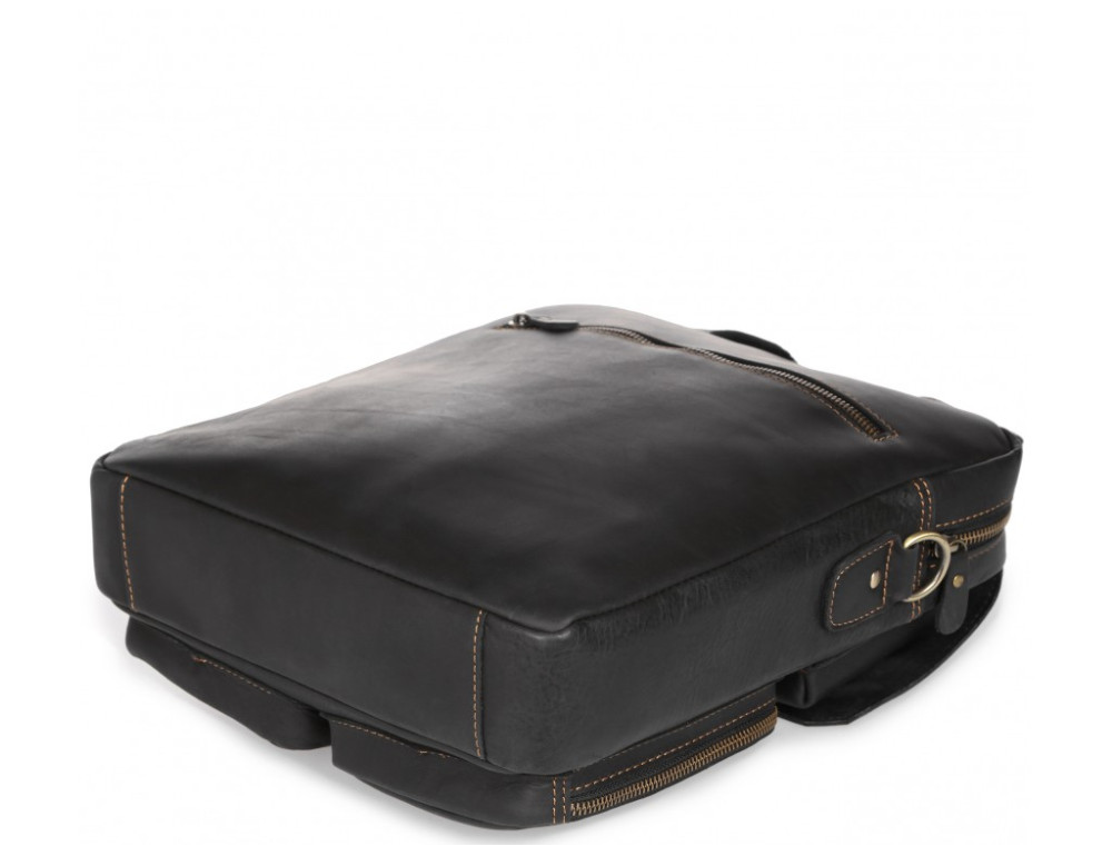 Чёрная мужская сумка-мессенджер Tiding Bag t1072A - Фото № 6
