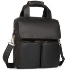 Чёрная мужская сумка-мессенджер Tiding Bag t1072A - Фото № 108