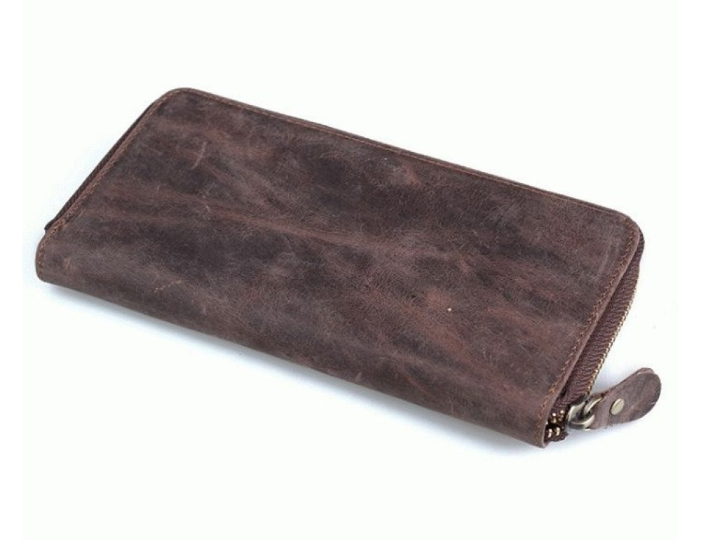 Шкіряний клатч TIDING BAG T4007 коричневий - Фотографія № 4
