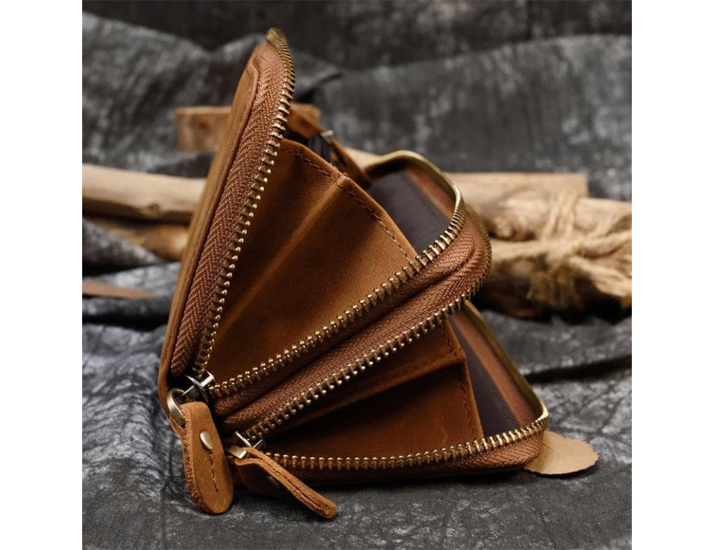 Вінтажний клатч TIDING BAG T4009R коричневий - Фотографія № 3