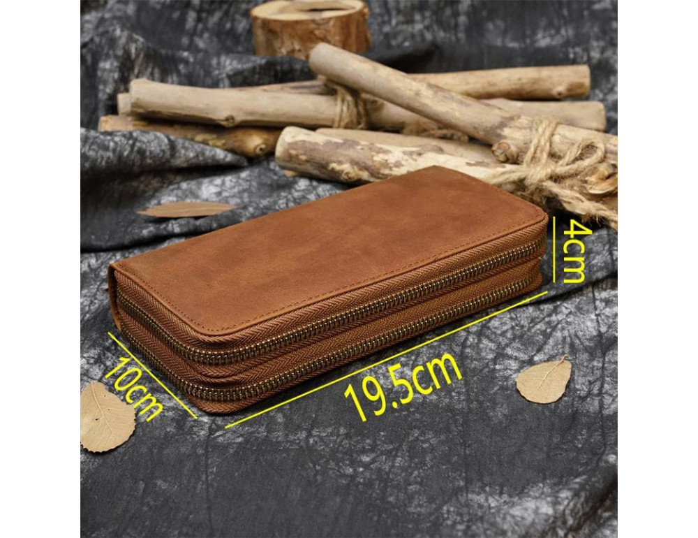 Вінтажний клатч TIDING BAG T4009R коричневий - Фотографія № 4