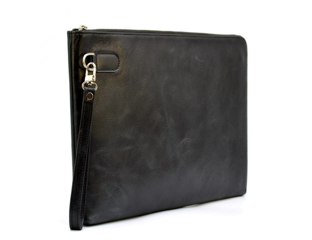 Чёрная кожаная папка-клатч формата А-4 TARWA TA-2559-4lx - Фото № 4