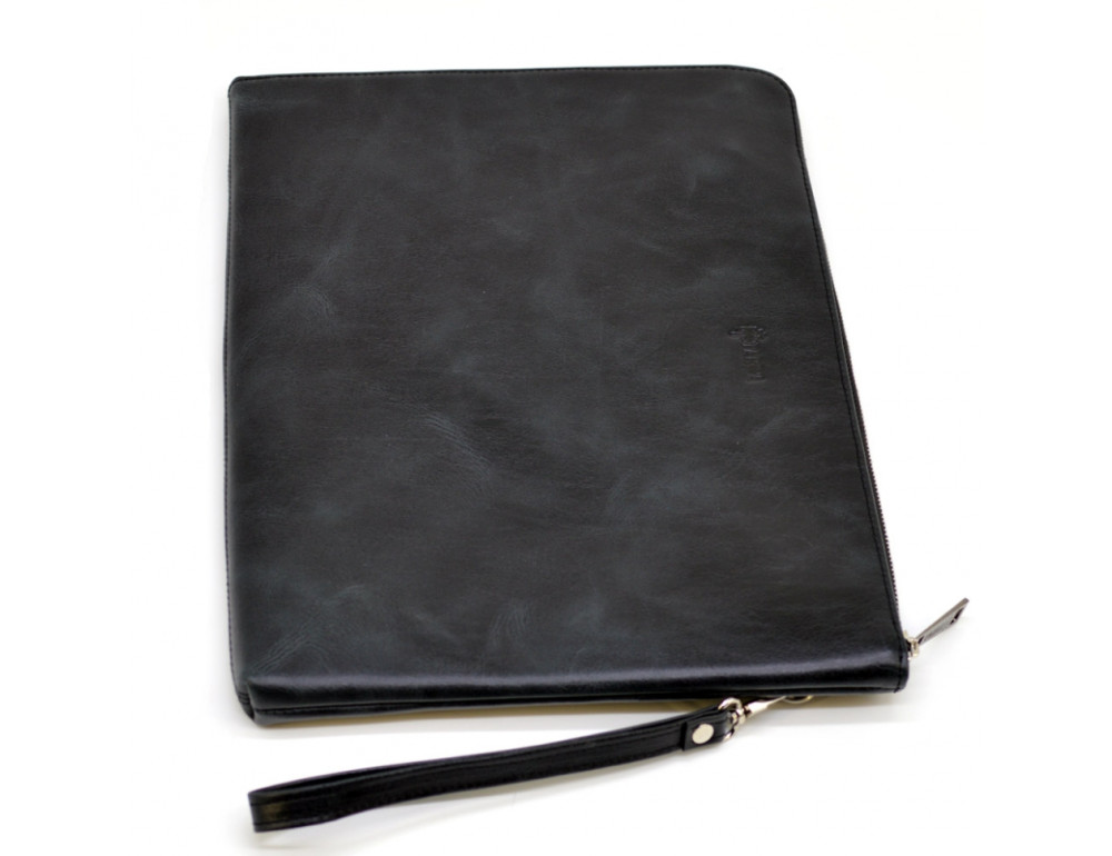 Чёрная кожаная папка-клатч формата А-4 TARWA TA-2559-4lx - Фото № 8