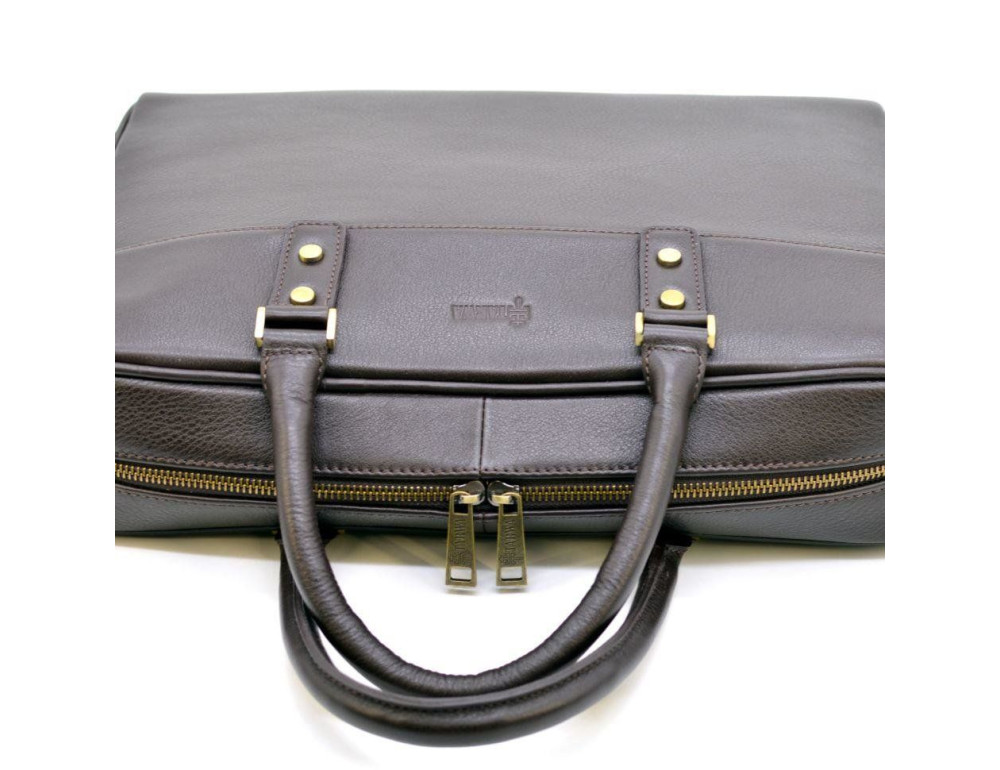Коричневий шкіряний портфель TARWA TC-4765-4lx - Фотографія № 7