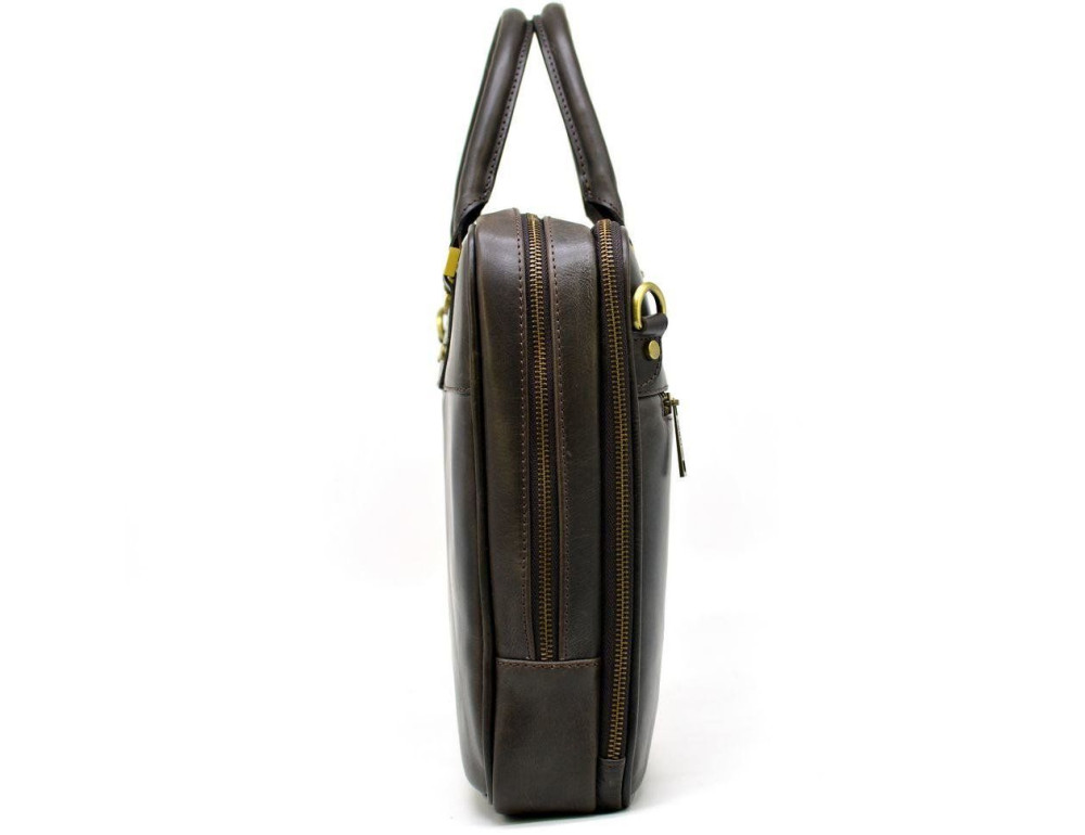 Мужской кожаный портфель TARWA TC-4766-4lx коричневый - Фото № 3