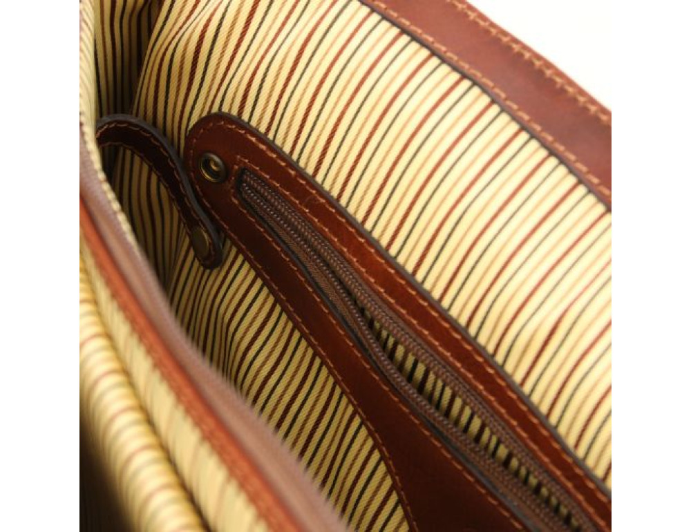 Темно-коричневий шкіряний портфель Tuscany Leather TL142067 DARK BROWN - Фотографія № 6