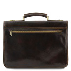 Шкіряний чоловічий портфель Tuscany Leather TL10029 Dark Brown - Фотографія № 102