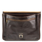 Шкіряний чоловічий портфель Tuscany Leather TL10029 Dark Brown - Фотографія № 103