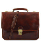 Чоловічий портфель зі італійської шкіри Tuscany Leather TL10029 Brown - Фотографія № 100