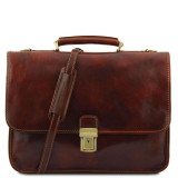 Чоловічий портфель зі італійської шкіри Tuscany Leather TL10029 Brown