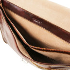 Шкіряний чоловічий портфель Tuscany Leather TL10029 Dark Brown - Фотографія № 105