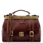 Шкіряний італійський саквояж унісекс Tuscany Leather TL10034 Brown - Фотографія № 100