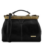 Маленька шкіряна сумка саквояж MICHELANGELO Tuscany Leather TL10038 Black - Фотографія № 100