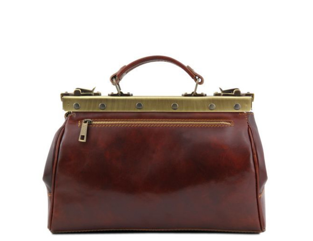 Коричнева шкіряна сумка-саквояж Tuscany Leather TL10038 Brown - Фотографія № 3