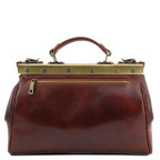 Коричнева шкіряна сумка-саквояж Tuscany Leather TL10038 Brown - Фотографія № 102