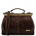 Жіночий шкіряний саквояж MICHELANGELO Tuscany Leather TL10038 Dark Brown - Фотографія № 100