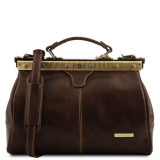 Женский кожаный саквояж MICHELANGELO Tuscany Leather TL10038 Dark Brown