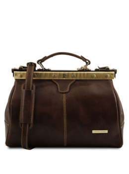 Женский кожаный саквояж MICHELANGELO Tuscany Leather TL10038 Dark Brown