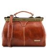 Світло-коричнева шкіряна сумка-саквояж Tuscany Leather TL10038 Med