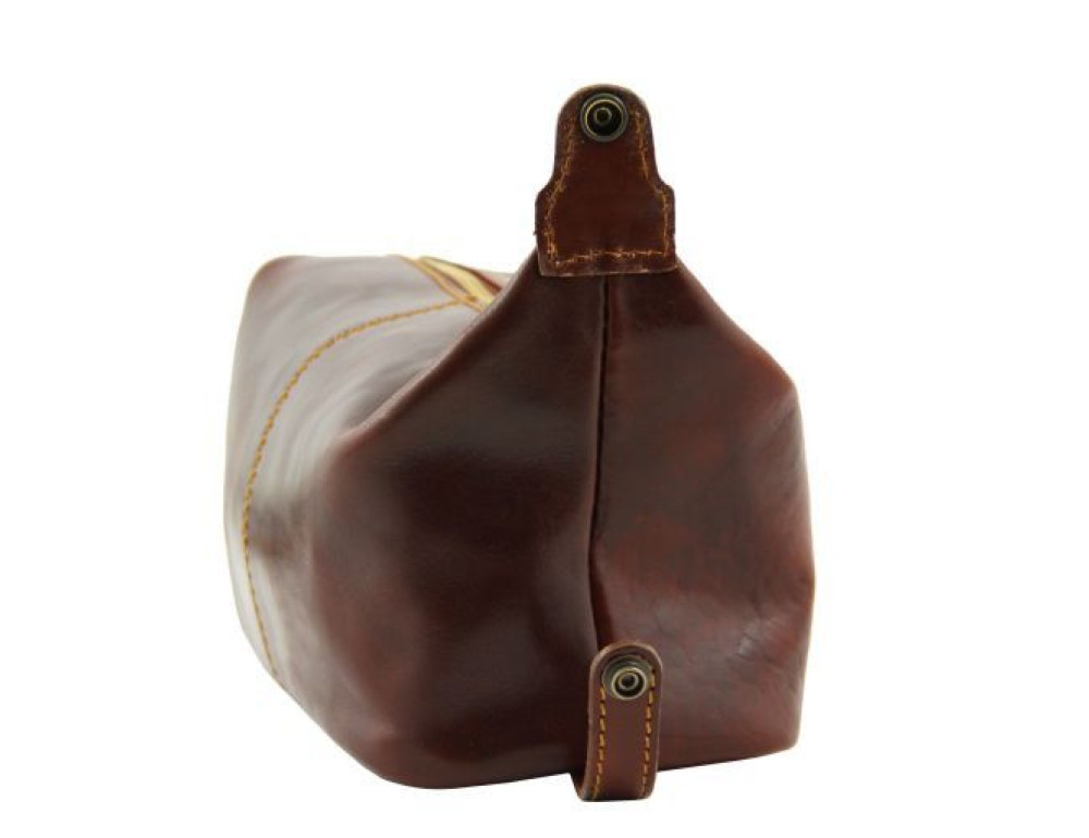 Коричнева шкіряна косметичка ROXY Tuscany Leather TL140349 Brown - Фотографія № 2