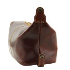 Коричнева шкіряна косметичка ROXY Tuscany Leather TL140349 Brown - Фотографія № 101