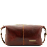 Коричнева шкіряна косметичка ROXY Tuscany Leather TL140349 Brown