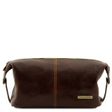 Темно-коричнева шкіряна косметичка ROXY Tuscany Leather TL140349 Dark Brown