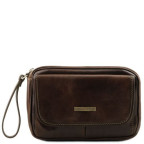 Темно-коричнева чоловіча барсетка на ремінці Tuscany Leather TL140849 darck coffe - Фотографія № 100