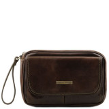 Темно-коричнева чоловіча барсетка на ремінці Tuscany Leather TL140849 darck coffe