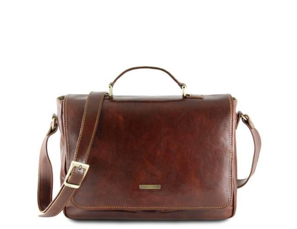 Велика шкіряна сумка месенджер PADOVA Tuscany Leather TL140891 Brown - Фотографія № 3