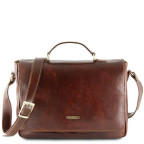 Велика шкіряна сумка месенджер PADOVA Tuscany Leather TL140891 Brown - Фотографія № 102