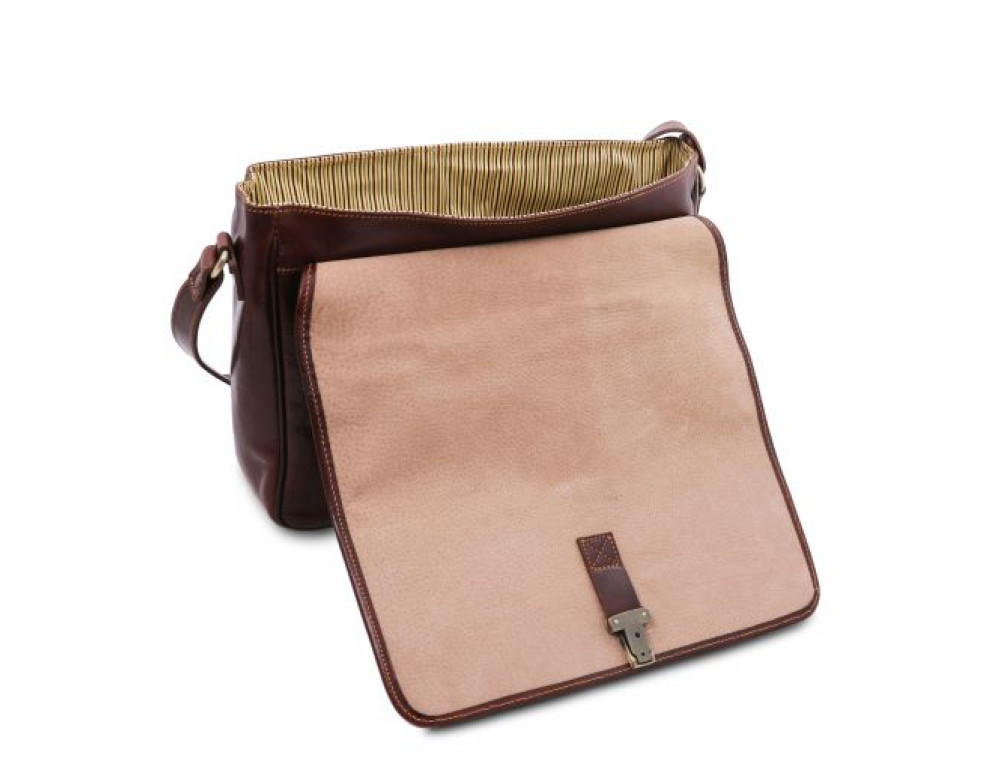 Велика шкіряна сумка месенджер PADOVA Tuscany Leather TL140891 Brown - Фотографія № 5
